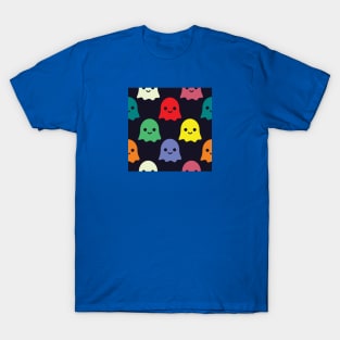 Colorful Boo Ghost Halloween Pattern T-Shirt